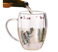 Double Wall Coffee Mug, 350ML Double Wall Coffee Glasses, Insulated Double Wall Glass Cups With Dried Flowers And Anti-scald Handle, Aromatic And Grip Glass Coffee Cups How To