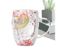 Double Wall Glass Coffee Cups,Double Wall Glass Coffee Cups,350ml Cute Clear Insulated Glass Coffee Mug | Large Capacity Heat Resistant Coffee Cups with