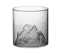 Double Wall Glass Cup,3D Mountain Drinking Glasses,Handmade Beer Mug,Tea Glass Cups,Transparent Espresso Coffee Cup for Home