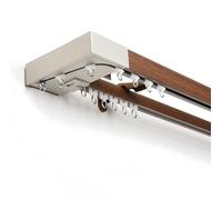 Double Wall-Mounted Curtain Rod Set with Brackets Rollers and End Caps - Perfect for Living Room or Bedroom Color E Size 1.1m - Stylish Home Decor Solution