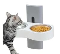 Double Wall Mounted Pet Bowl, Height Adjustable Cat Feeding Bowl | Removable Cat Food Bowl, Dog Drinking Bowl, Separate Design, Slant Bowl for Sout