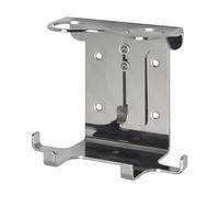 Double Wall Mounted Soap Dispenser 300ml - Chrome Standard Shower Bottle Holder,Liquid Soap Bottle Holder for Bathrooms,Stainless Steel Dispenser for Shower Gel, Shampoo, & Conditioner,Made in England