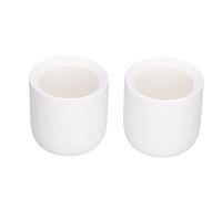 Double Walled Coffee Cups,2Pcs Ceramic Cups Set,100ml Chinese Tea Cups Thickened Coffee Mug for Home Office Restaurant(White)