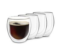 Double Walled Coffee Glasses 310ml Borosilicate Glass 4x Drinking Glass Tea Mug