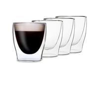 Double Walled Coffee Glasses 80 ml Borosilicate Glass 4x Drinking Glass Tea Mug