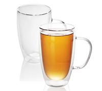 Double-walled thermo glass set tea glass coffee glass latte macchiato