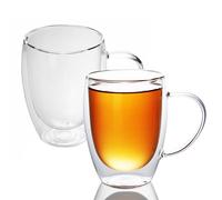 Double-walled thermo glass set tea glass coffee glass latte macchiato