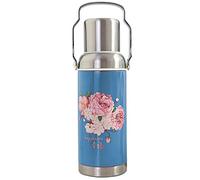 Double Walled Vacuum Cup Flask Chinese Retro Travel Thermos Flask Insulated Water Bottle Portable Water Bottle Cup Mug Sport Creative Home Insulation Pot,Blue
