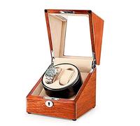 Double Watch Winder for Automatic Watches with Quite Motor-Unique 5 Rotation Modes Silent Motor Independently Controlled Settings Shell Storage Box for Winding
