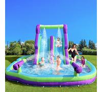 Double Water Slide with Big Pool - Purple