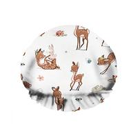 Double Waterproof Bathing Shower Cap Cartoon Fawn Animal Cute Deer Flower Rabbit Hare Reusable Fashion Shower Hat For Women Beauty, BathHair Spa, Home Hotel Travel Use