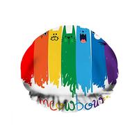 Double Waterproof Bathing Shower Cap Cats Rainbow Funny Animal Pet Colorful Cute Cartoon Reusable Fashion Shower Hat For Women Beauty, BathHair Spa, Home Hotel Travel Use