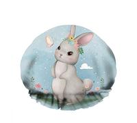 Double Waterproof Bathing Shower Cap Cute Standing Lovely Bunny Butterfly Rabbit Cartoon Leaf Reusable Fashion Shower Hat For Women Beauty, BathHair Spa, Home Hotel Travel Use