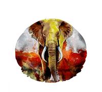 Double Waterproof Bathing Shower Cap Elephant Abstract Lonely Lifelike Animals Elephants Naturally Cute Reusable Fashion Shower Hat For Women Beauty, BathHair Spa, Home Hotel Travel Use