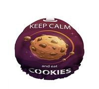Double Waterproof Bathing Shower Cap Sweet Planet Eat Cookies Funny Cafe Sky Food Reusable Fashion Shower Hat For Women Beauty, BathHair Spa, Home Hotel Travel Use