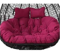 Double Waterproof Swing Egg Chair Cushion - Soft Thick Cotton Seat Pad with Head Support for Indoor/Outdoor Garden Hammock - Comfortable Replacement (M)