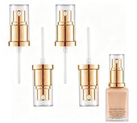 Double Wear Foundation Pump Replacement for Estee Lauder, Airless 4Pk | Leak-proof airless pump for foundation bottles. Fits Estee Lauder and most 30ml/50ml glass bottles. Gold finish