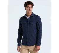 Double Weave Overshirt In Dark Sapphire