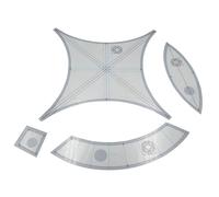 Double Wedding Ring Quilt Templates - 17-1/4 Inch Quilt Stencil, Creative Double Wedding Ring Template, Reusable Quilting Stencil Pattern, Doubles Weddings Rings Quilts Template for Quilting