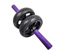 Double Wheel Ab Roller For Core Training, Non-rebound Rubber Exercise Equipment With Ergonomic Handles For Home Gym Fitness And Body Shaping, Black Color(black+purple)
