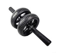 Double Wheel Ab Roller For Core Training, Non-rebound Rubber Exercise Equipment With Ergonomic Handles For Home Gym Fitness And Body Shaping, Black Color(black+black)