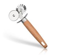 Double Wheel Pastry Cutter, Professiona Pasta Pizza Cutter with Double Roller, Stainless Steel Kitchen Baking Tool for Pasta, Pizza, Ravioli, Cookie -Cheese Slicers