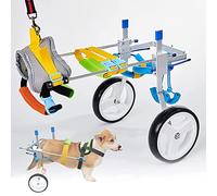 Double Wheel Pet Wheelchair, Adjustable Dog Wheelchair, Lightweight Aluminum Pet Rehabilitation Cart