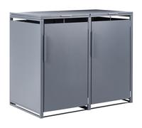 Double Wheelie Bin Store 480 L PIACENZA Metal Dark Grey