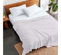 (Double, White) 100% Egyptian Cotton Flat Sheet Luxury Soft Hotel Quality Single Double King Bed Sheets UK