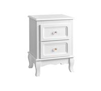 Double White Bedside Tables
