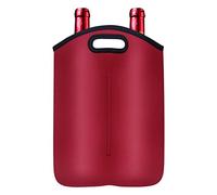 Double Wine Carrier Bag Portable Wine Bottle Travel Bag Wine Storage Bag Champagne Protective Cover Insulated Wine Tote Bag Holders Wine Bottle Protector for Travel, Picnic, Camping, Beach, Garden