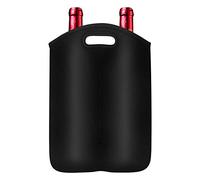 Double Wine Carrier Bag Portable Wine Bottle Travel Bag Wine Storage Bag Champagne Protective Cover Insulated Wine Tote Bag Holders Wine Bottle Protector for Travel, Picnic, Camping, Beach, Garden