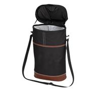 Double Wine Travel Bag - Neoprene Insulated Tote, Leakproof Zipper Closure, Padded Divider Prevents Clinking, Adjustable Shoulder Strap | Boating Trips, Tailgating, Work Lunches, RV Travel, Gift For W