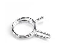 Double Wire Spring Hose Clamp, 10Pcs/Set 5-30mm Hose Clamp Sealing Tube Spring Clips Universal Pipe Fuel Line Clips Motorcycle Scooter Assortment Kit(15mm)