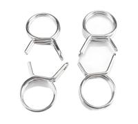 Double Wire Spring Hose Clamp, 10Pcs/Set Hose Clamp Tube Spring Clips Stainless Steel Sealing Pipe Clips Practical Pipe Clamps Hardware(6mm)