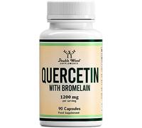 Double Wood Quercetin 1000mg with Bromelain 200mg - 90 Vegan Capsules (30 Day Supply) - Immune Support, Antioxidant, Respiratory, Mucus & Allergy Relief - Non-GMO, UK Made