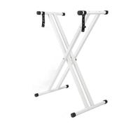 Double X Adjustable Keyboard Stand Adjustable Height Width No Slip Design Portable Sturdy Musical Keyboard Table Suitable for 54-88 Key Electric Pianos