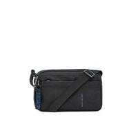 Double Zipper Expandable Shoulder Bag Mandarina Duck MD20 Noir 18x28,5x11 cm