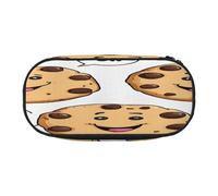 Double Zipper Pencil Case with Mesh Pocket & 4 Pen Loops, Large School Supply Organizer, Makeup Pouch for Students, Artists, Travel, Chocolate Chip Pen bag, Durable Oxford Fabric Pencil Box Holder