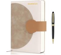 DoubleCare 300 Pages Hardcover Leather Journal Notebook for Writing, A5 Hardcover Lined Journal with 80GSM Paper, Daily for Women Men Work Organization, 21CM X 14CM