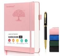 DoubleCare 300 Pages Hardcover Leather Journal Notebook for Writing, A5 Hardcover Lined Journal with 80GSM Paper, Daily for Women Men Work Organization, 21CM X 14CM