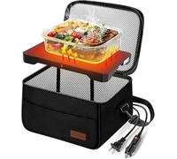 DoubleCare Portable Microwave, 12V/24V/110V/220V 3-in-1 Car Heated Lunch Box, Mini Electric Lunch Box Food Heater, Portable Oven for Office, Work, Home, Travel, Car
