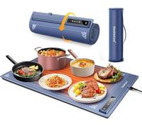 DoubleCare Silicone Heating Mat for Food, New Electric Heating Tray Roll up with 3 Temperature Settings, Portable Fast Heating Mat for Parties, Buffets party, Restaurants, Home Everyday Use