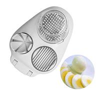 Doubleer 3-in-1 Egg Slicer, Cutter & Wedger, Stainless Steel Blade & Body, Manual Operation, Ideal for Eggs & Salads