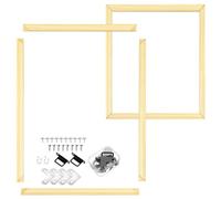DoubleFill 2 Pack 12x16 Inch, 16x20 Inch DIY Canvas Stretcher Bars Canvas Frame Wood Frames Kit Easy to Assemble for Prints, Posters, Oil Painting, Painting, Embroidery Stitch and Needlepoint Arts