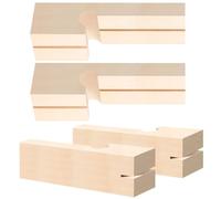DoubleFill 2 Pairs 4 Inch Wood Line Blocks Masonry String Lines Concrete Blocks for Masonry Tools