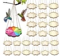 DoubleFill 24 Pcs Bird Feeder Craft Kits for Kids Ages 3-8 Make Your Own Bird Feeders DIY to Paint Craft for Spring Garden Outdoor Decoration Summer Activities Project
