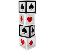 DoubleFill 4 Pcs Large Casino Dice Favor Boxes 12 x 12 x 12 Inch Casino Theme Party Decorations Vegas Jumbo Giant Dice Centerpieces Graduation Prom Birthday Party Supply
