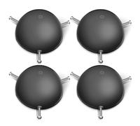 DoubleFill 4 Pcs Mushroom Vent Cap 5.6 Inches Roof Vent Cap PVC Vent Cap Removes Outdoor Septic and Sewer Odors Helps Keep Out Leaves, Debris, Flying Insects, Animals on Roof Vents for Houses