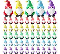 DoubleFill 50 Pcs Mini Gnomes Tiny Figures Miniature Gnomes Fairy Gifts Statues Tiny Figurines for Landscape Outdoor Patio Yard for Spring Easter Garden Accessories Gifts Fairy Goodie Bag